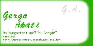 gergo apati business card
